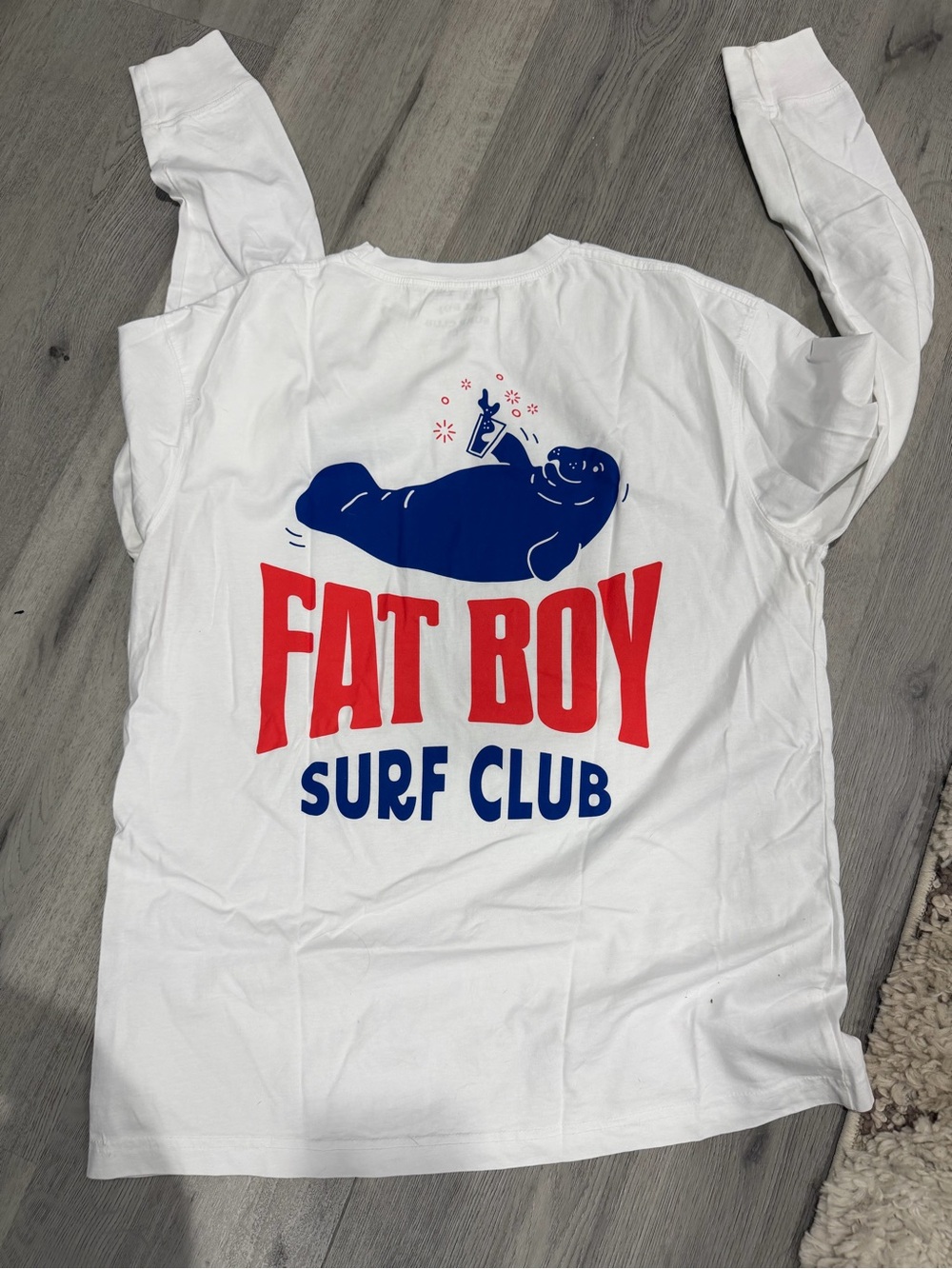 6 Fat Boy Surf Club Men'sGraphic Long and short- Sleeve surf Shirt